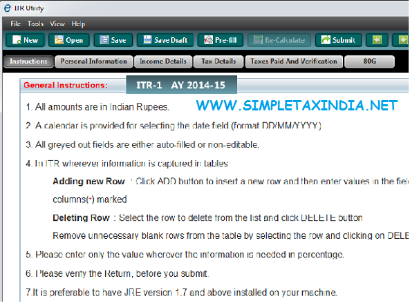 Itr 1 Sahaj Ay 2013-14 Pdf